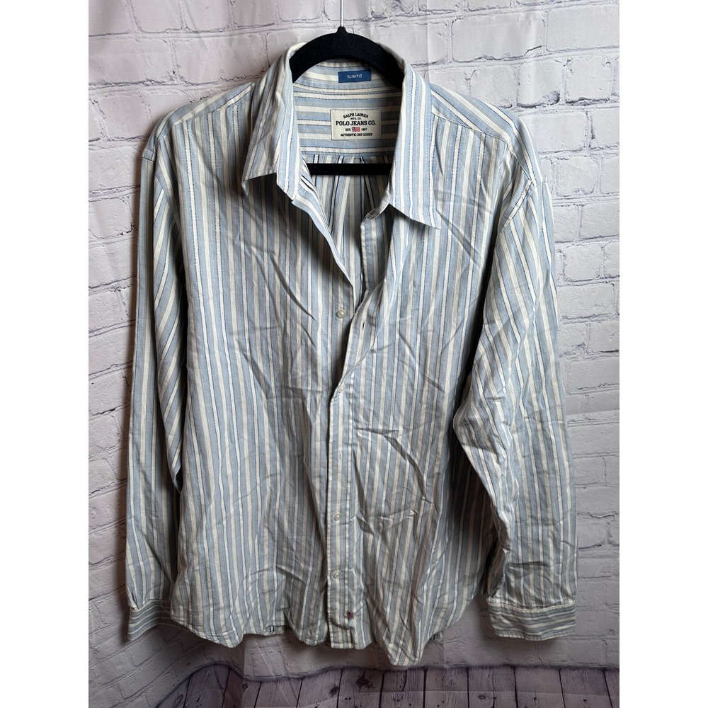Ralph Lauren Polo Jeans Co. Striped Button Down Shirt Slim Fit